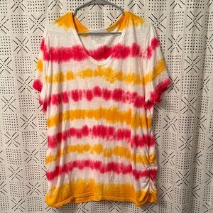 Lane Bryant Tie-Dye ruched side tee 18/20 GUC